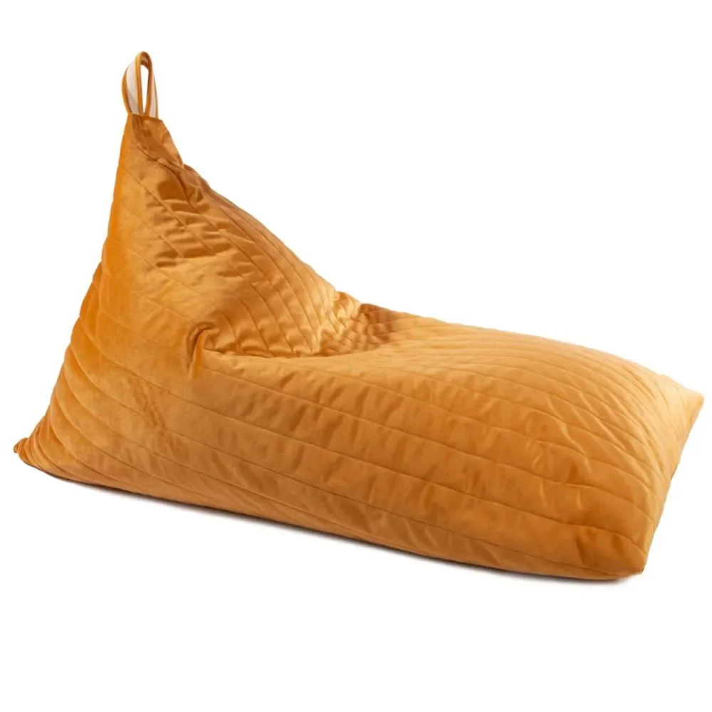 "Nobodinoz Beanbag "Essaouira" Savanna velvet żółty image"