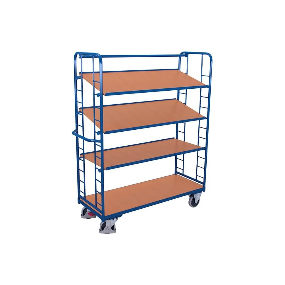 "Wózek Warsztatowy Etażowy 4 Półki 400kg - Wózek Magazynowy Transportowy image"