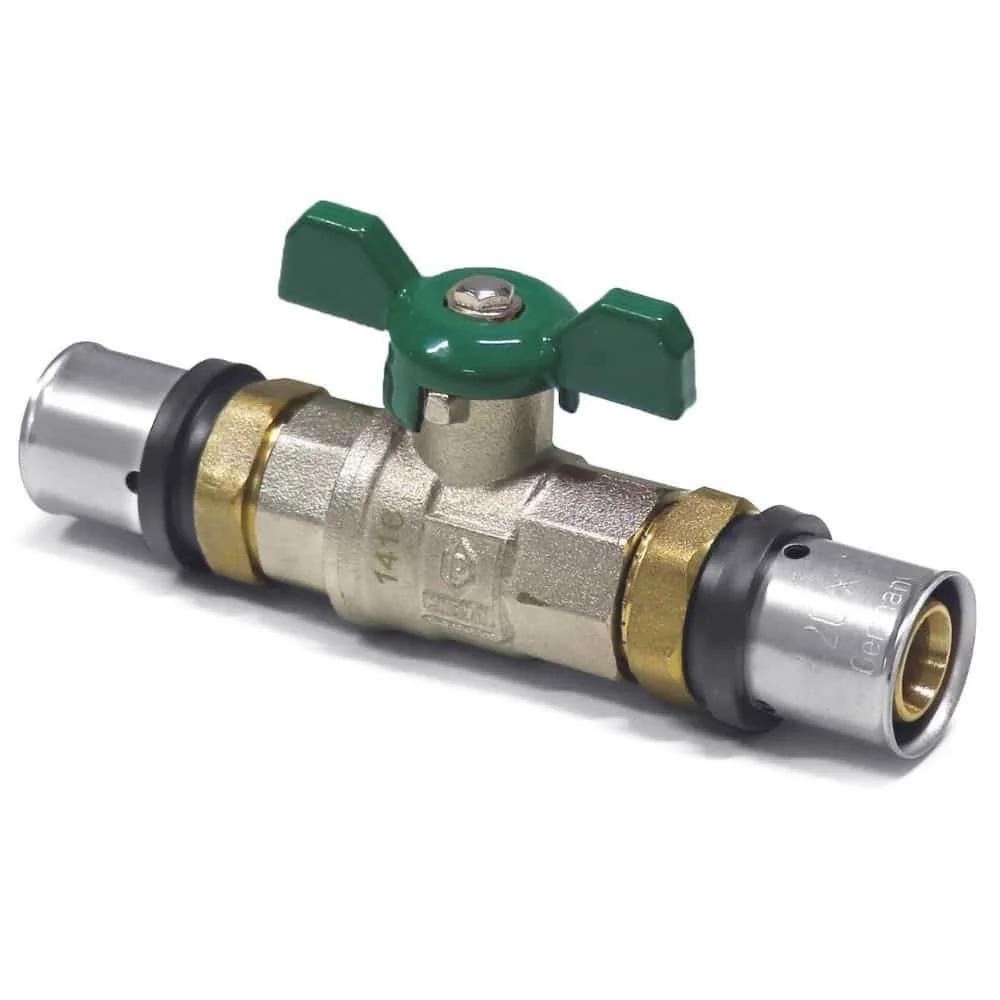 "Zawór Kulowy Pressfitting 32mm z Motylkiem, Do Wody Pitnej image"