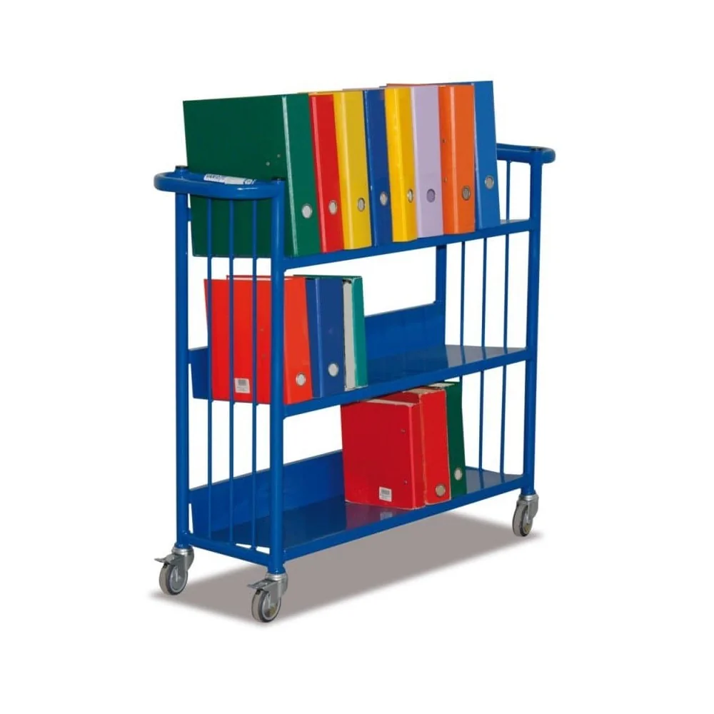 Bücherwagen mit 3 Etagen, 150 kg Traglast