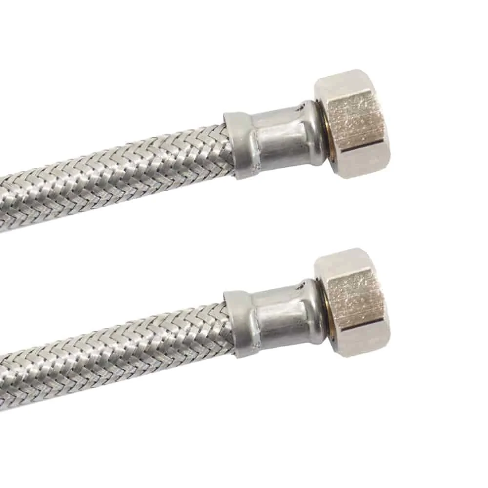 "DN8 DVGW wąż pancerny z oplotem ze stali nierdzewnej 3/8" ÜM x 3/8" ÜM 300 mm image"