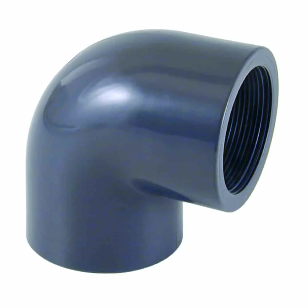 "Kolanko PVC 50mm 90° z gwintem wewnętrznym PN10 image"