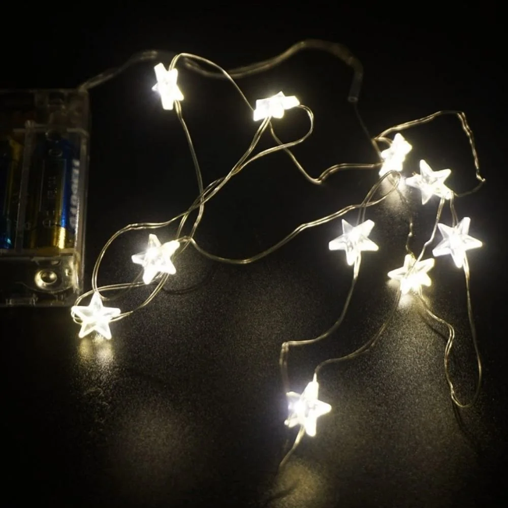 "Lampki Gwiazdki LED, Ciepłe Białe Światło, 10 LED, Boni-Shop image"