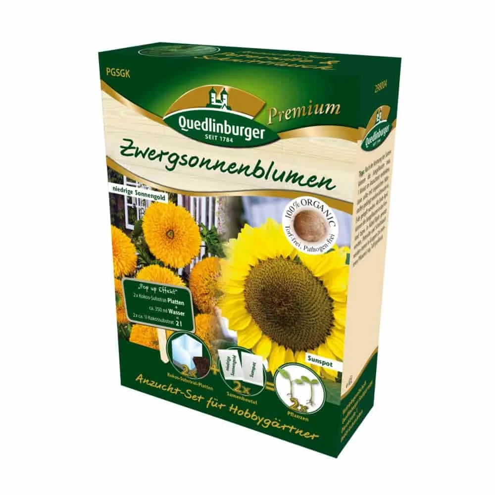 "Zestaw do Uprawy Słoneczników Karłowych: Nasiona Sunspot i Sonnengold image"