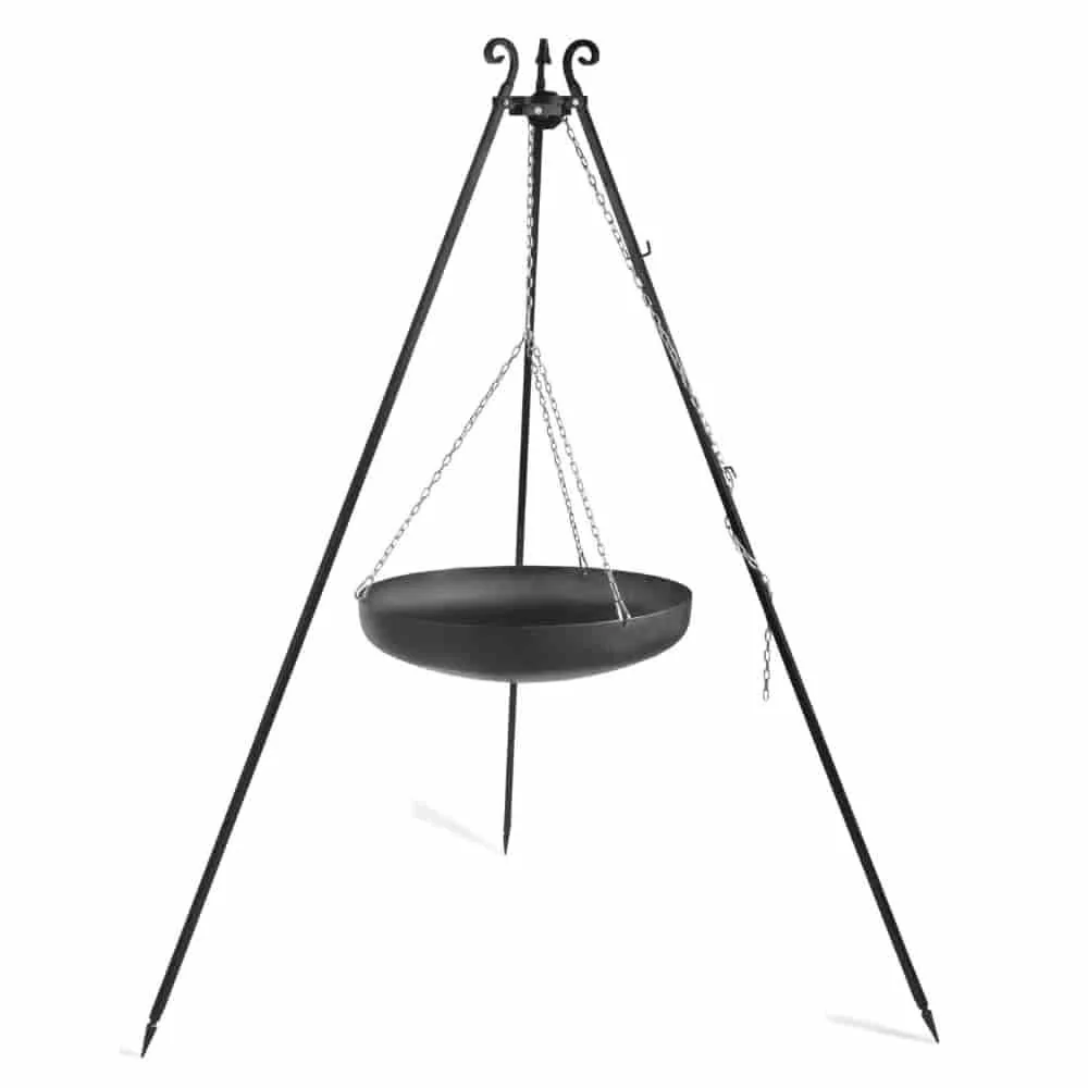 "Wok na Trójnogu, Wok Stalowy 70cm, Zestaw Wok na Ognisko image"
