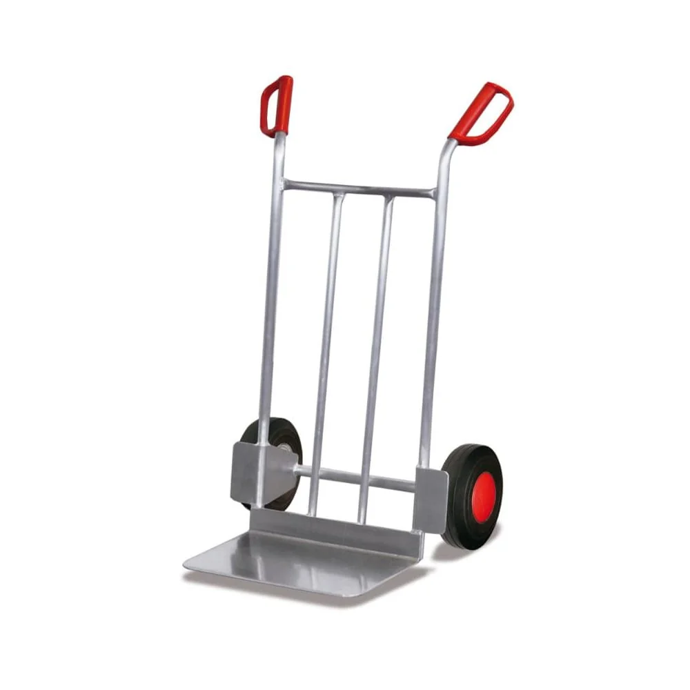 "Wózek Transportowy Aluminiowy 200 kg z Dużą Łopatą i Gumowymi Kołami image"