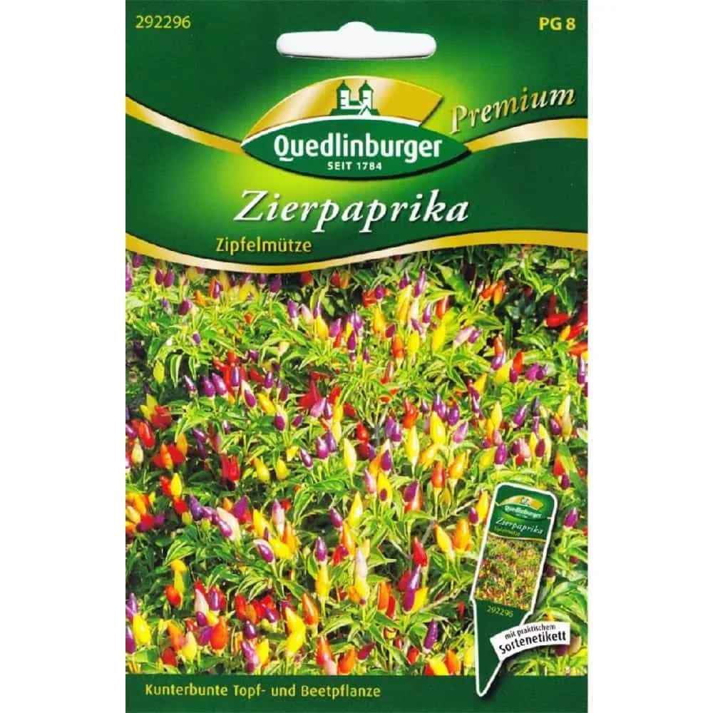 "Papryka Ozdobna 'Zipfelmütze' - Kolorowa Jesienna Dekoracja image"