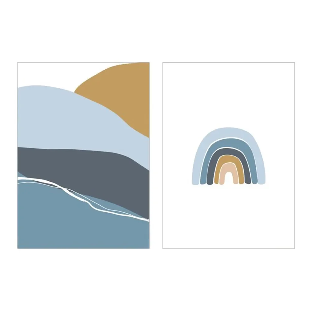 "Little Dutch Plakat - Horizon, A3, niebieski image"