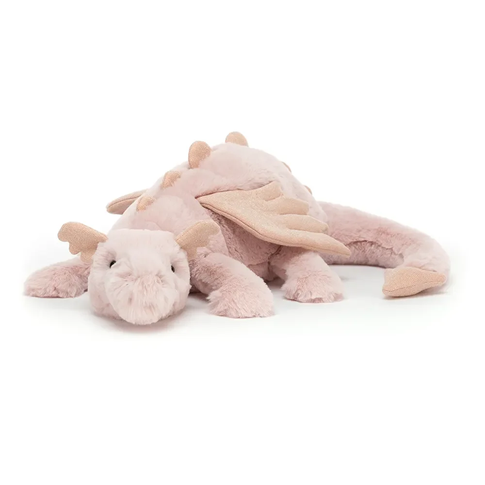 "Jellycat Pluszak, maskotka - Rose Dragon, Rozmiar: Średni - H12 X W50 CM image"