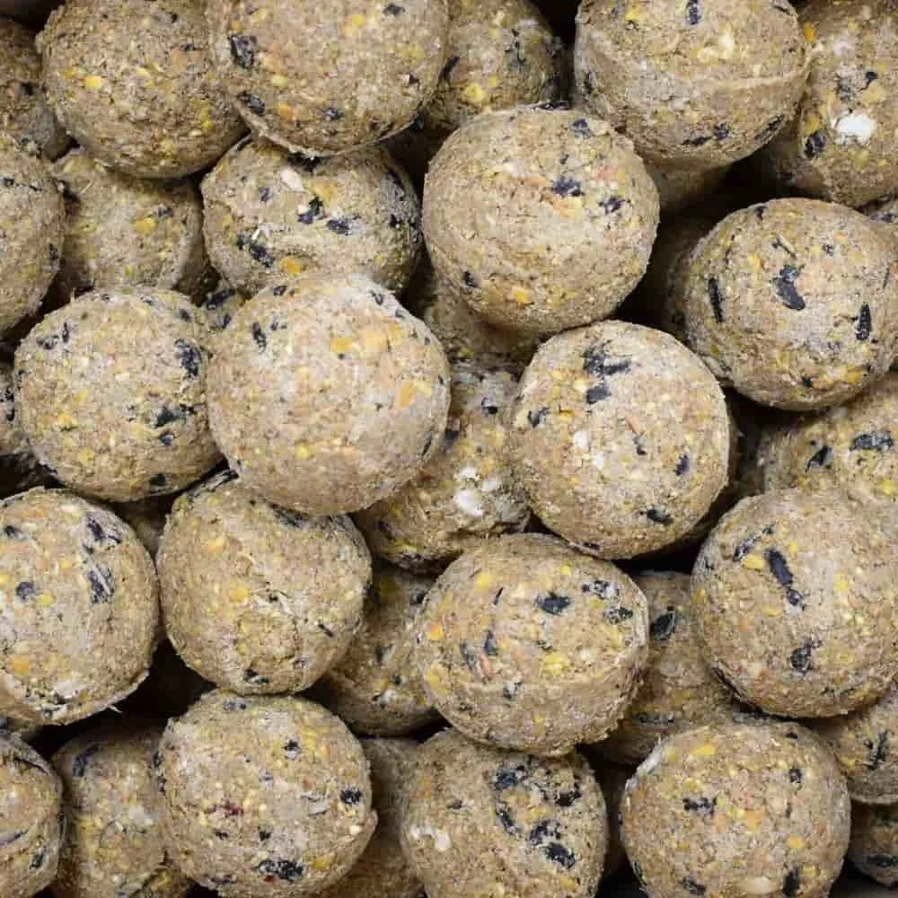 "Karma dla ptaków 18kg, kulki tłuszczowe z owadami 200 x 90 g, pokarm dla dzikich ptaków image"