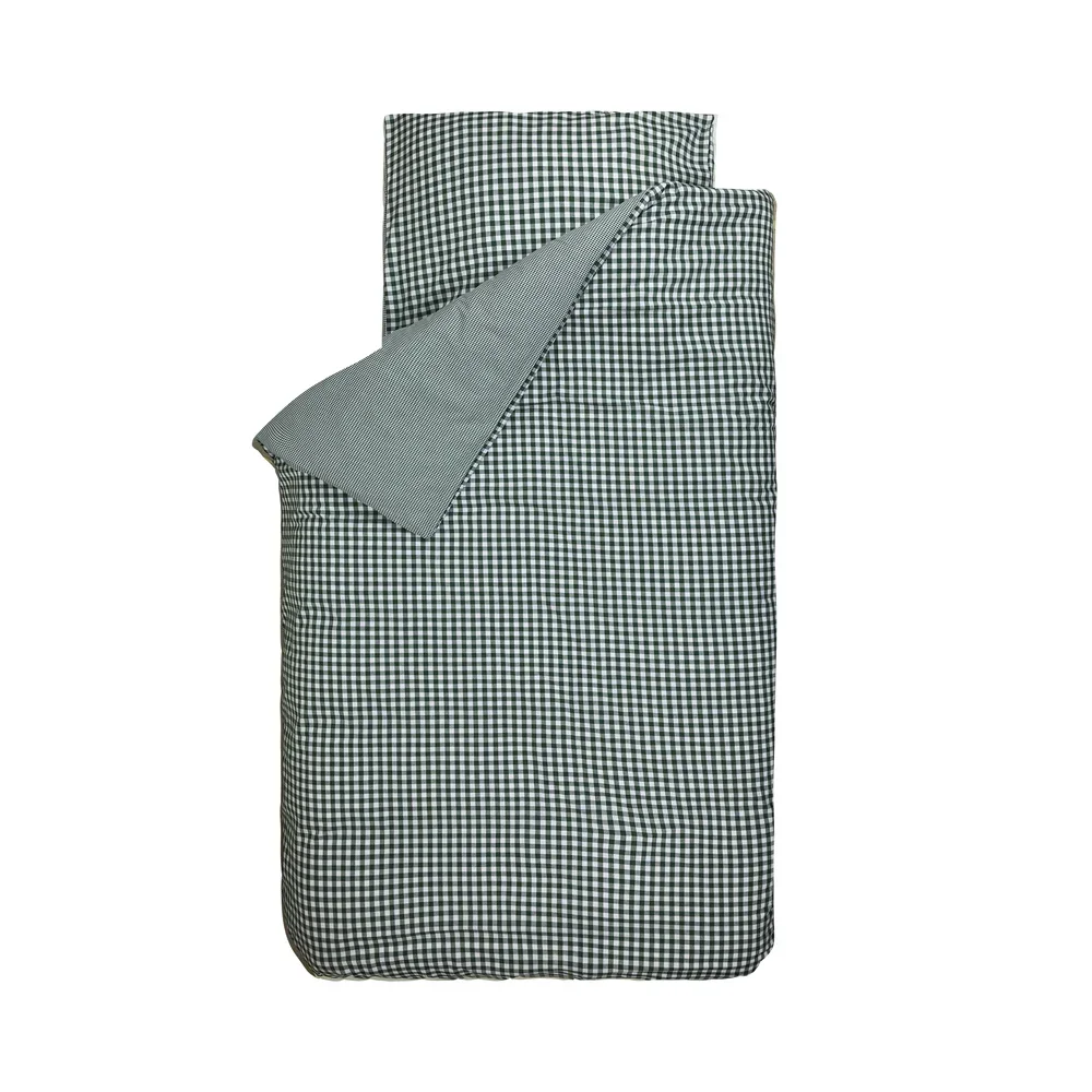 Bink pościel dziecięca BB check ciemna zieleń 100 x 135