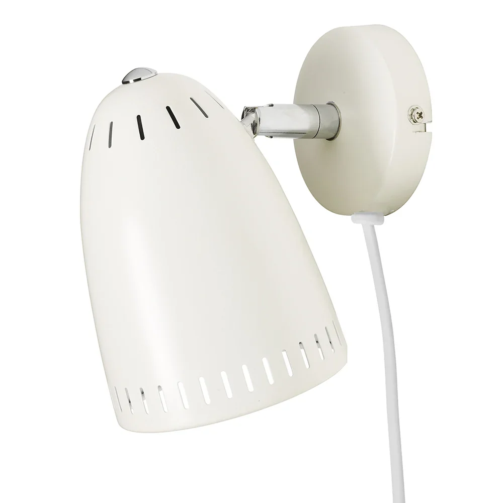 "Superliving lampa ścienna metalowa "Dynamo" krótka matowa biała image"