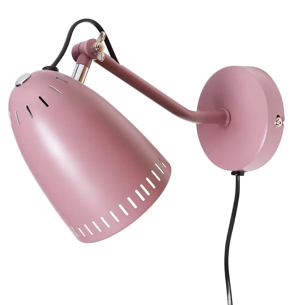 "Superliving lampa ścienna metalowa "Dynamo" matowy róż image"