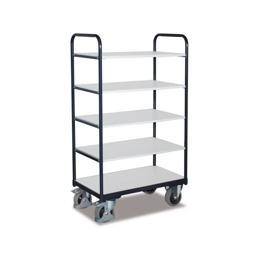Wózek warsztatowy ESD, 5 półek, EasySTOP