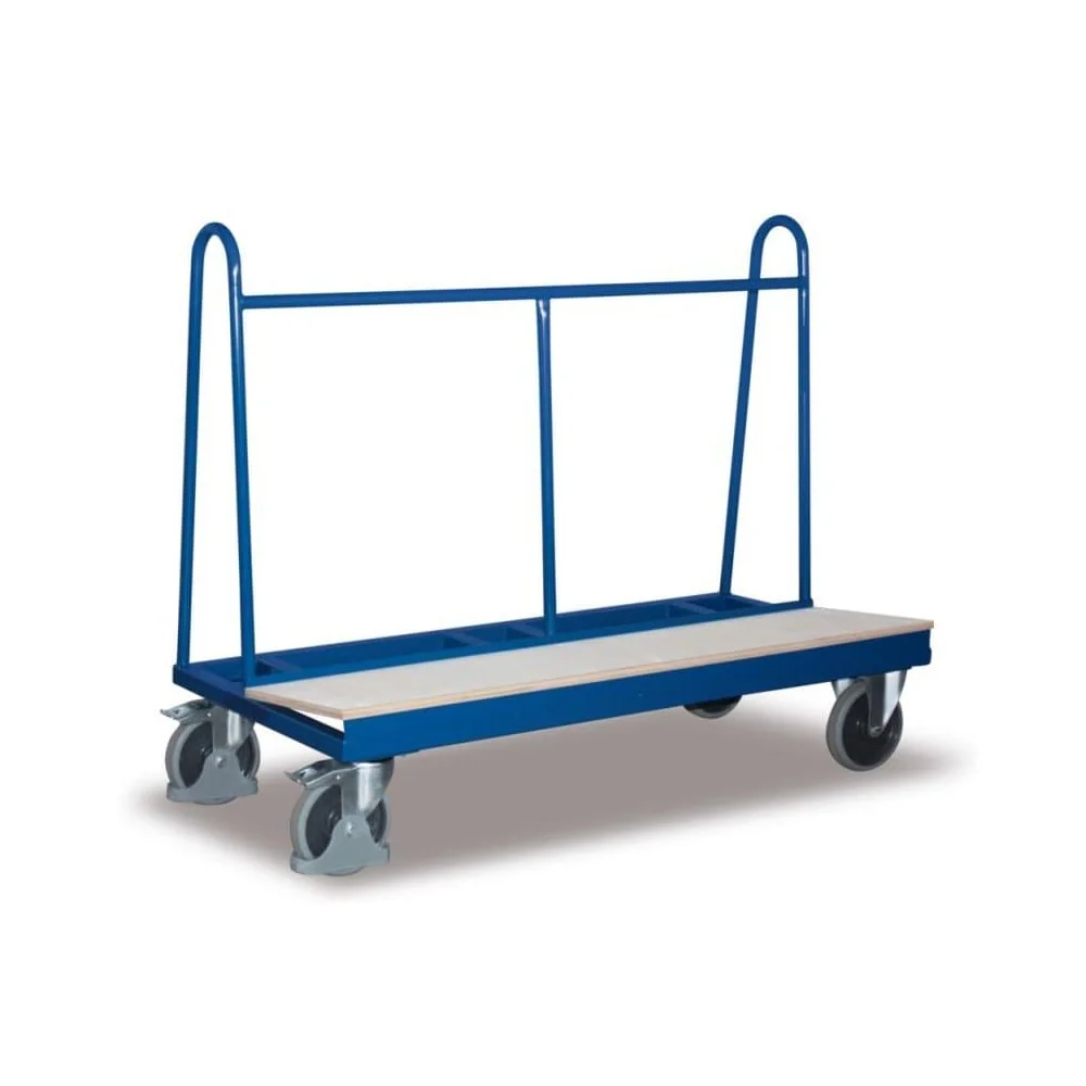 "Wózek Platformowy do Płyt z Drewnianą Platformą, 500kg - Boni-Shop image"