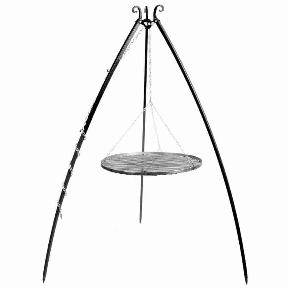 "Grill Ogrodowy na Trójnogu 200 cm, Ruszt 50 cm - Idealny na Grilla image"