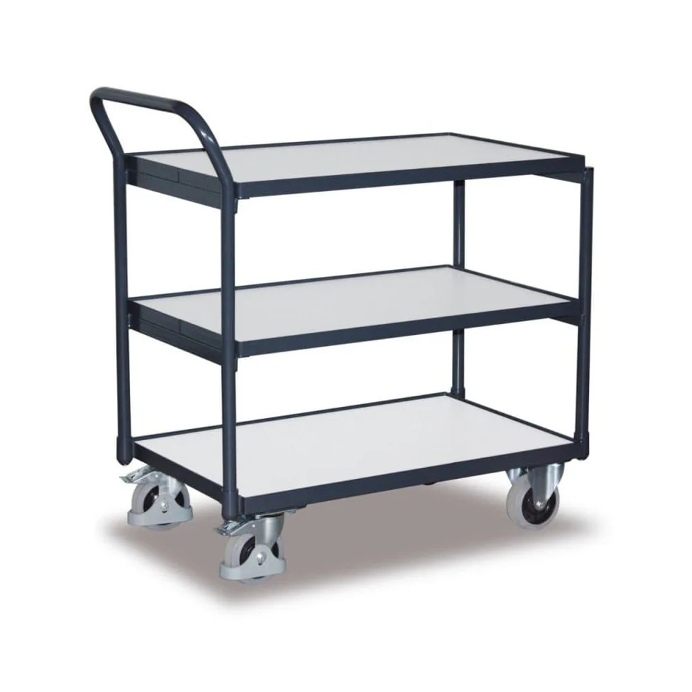 "Wózek warsztatowy ESD z 3 półkami, EasySTOP, grafitowy, udźwig 250 kg image"