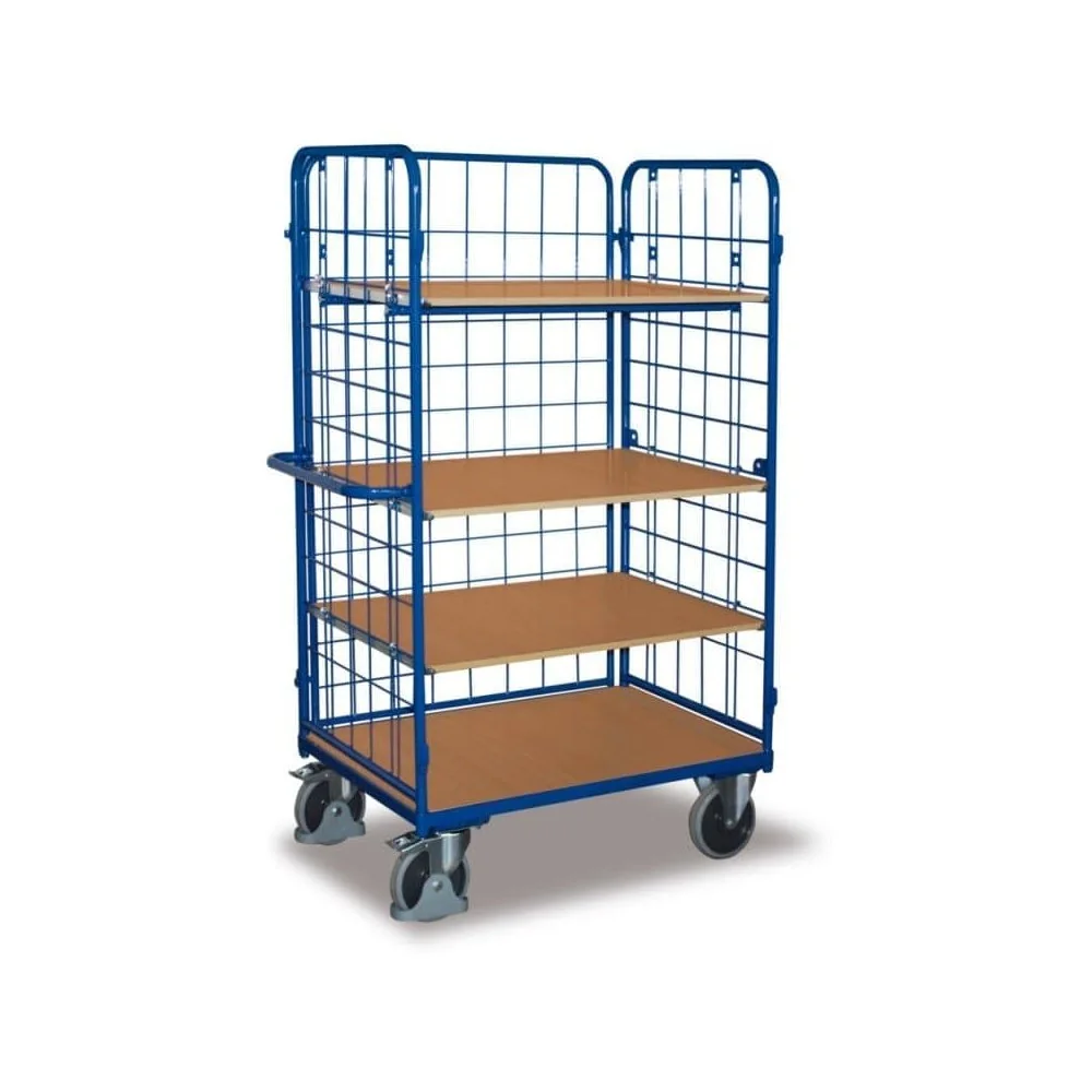 "Wózek Trójścienny Wysoki, Wózek Magazynowy z Półkami, 500kg EasySTOP image"