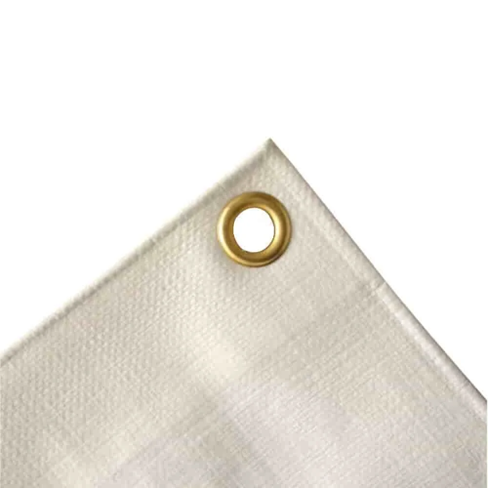 "Plandeka budowlana 280g/m², biała, wodoszczelna, nierozdzieralna, 5x6m (30m²) image"