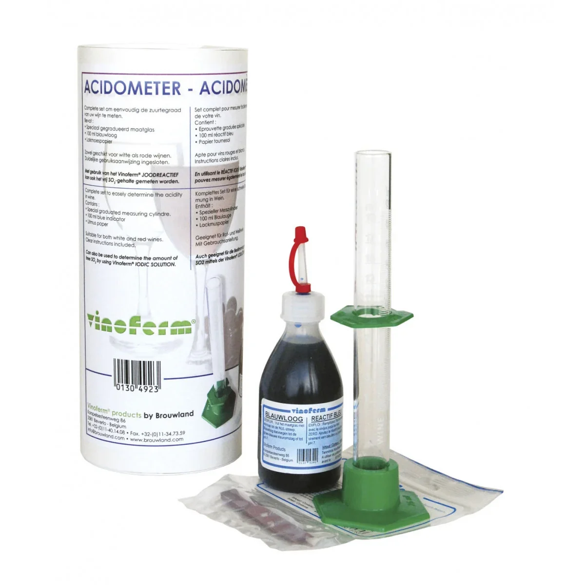 Kwasomierz, acidometer - VINOFERM, kompletny zestaw