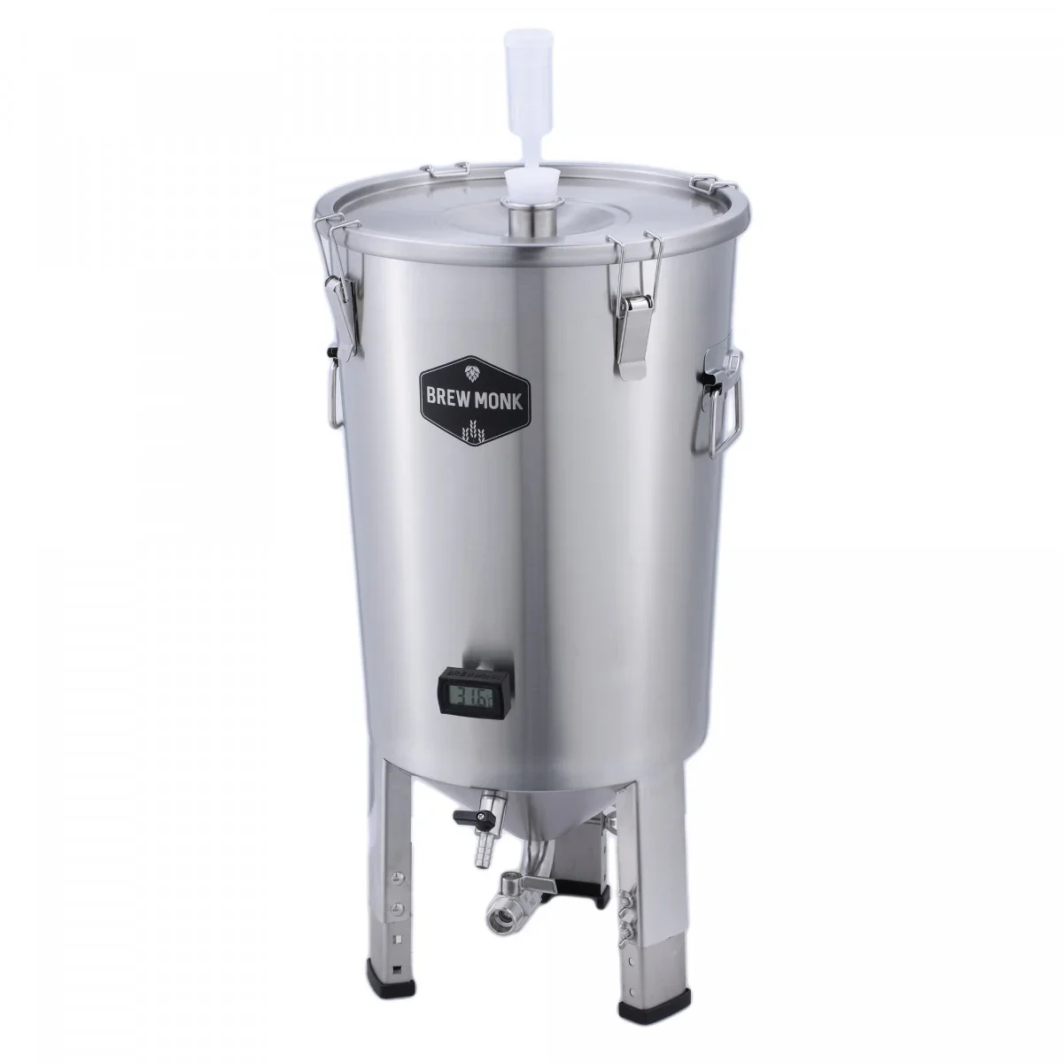 "Brew Monk™ Pojemnik fermentacyjny ze stali nierdzewnej 30L z konicznym dnem image"