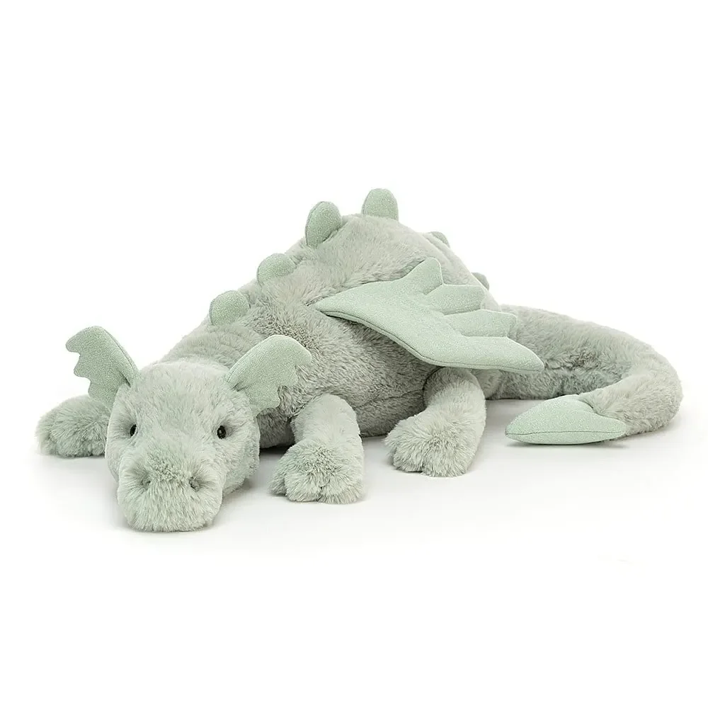 "Jellycat Pluszak, maskotka - Sage Dragon, Rozmiar: Duża - H19 X W66 CM image"