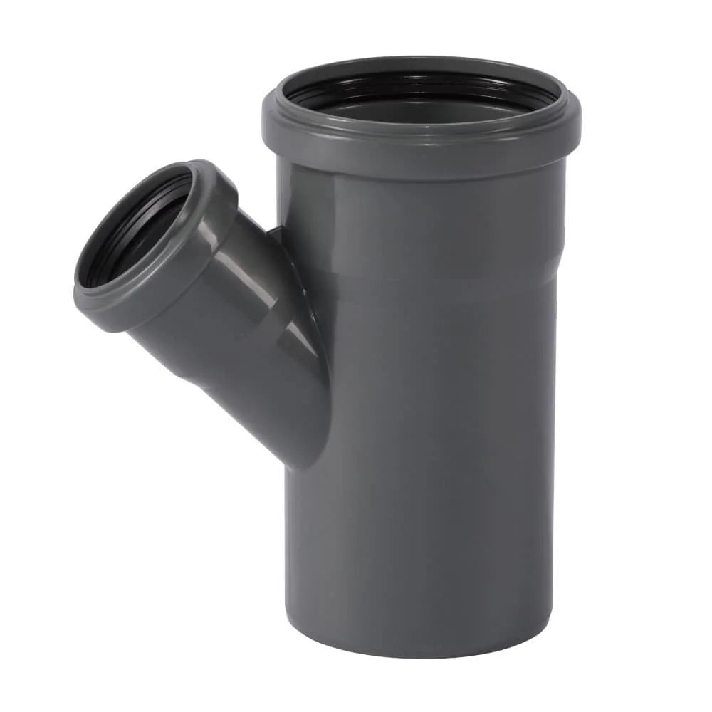 "Odgałęzienie HT 90/50 mm 45 stopni - Rura Kanalizacyjna Wewnętrzna image"