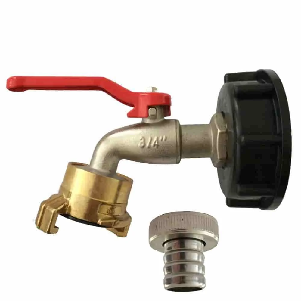 "Adapter IBC S60 z Kranem 3/4 cala, Złączka do Zbiornika IBC image"