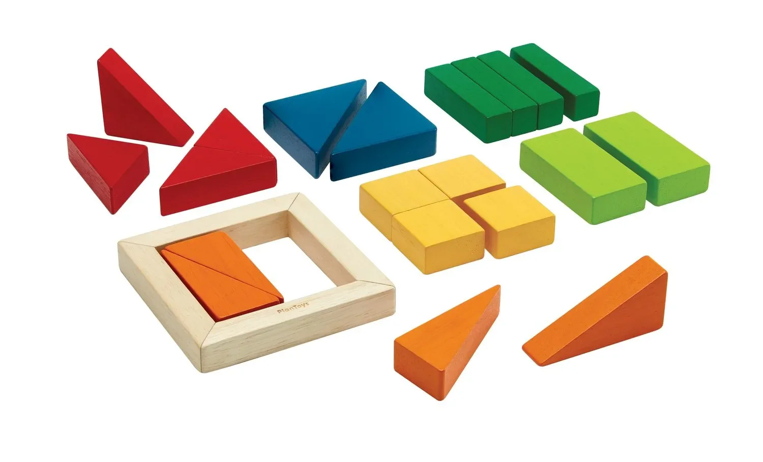 "Plan Toys - Drewniane klocki konstrukcyjne - Geo Blocks Unit Link image"