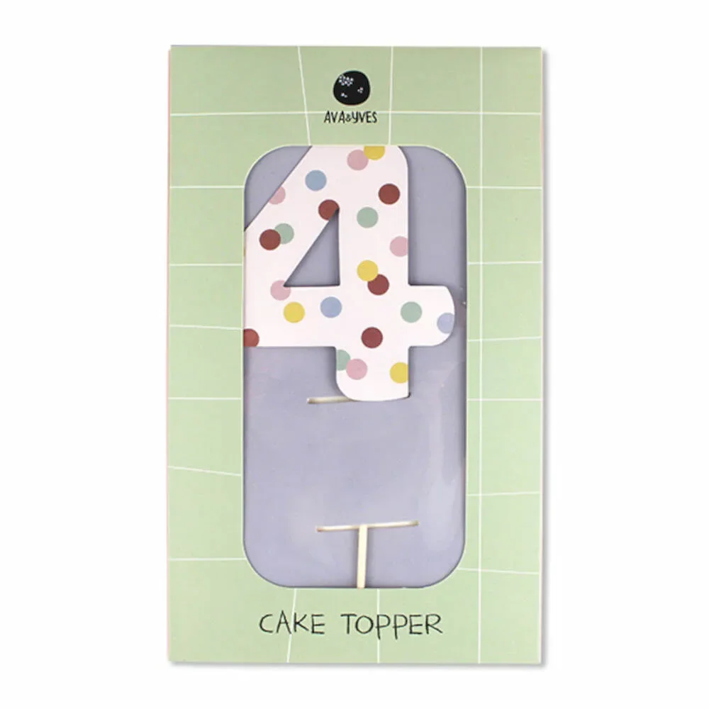 "Ava & Yves Cake Topper numer "4 image"