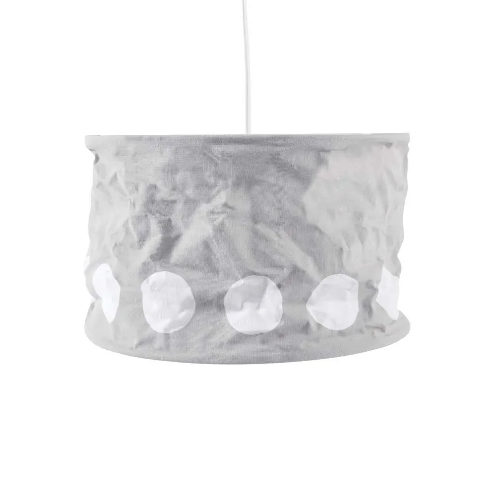 "Lampa wisząca Kids Concept szara niebieska w białe kropki image"