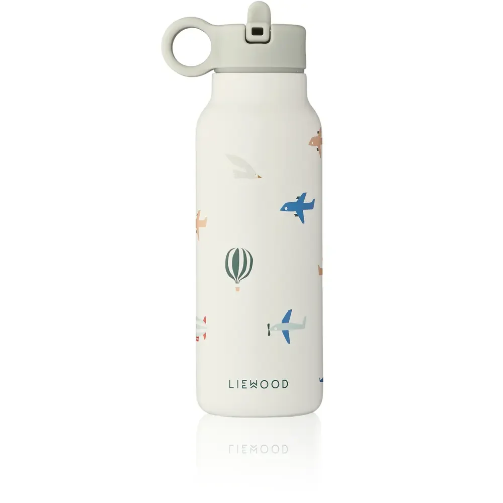 "Liewood Falk Butelka na wodę dla dzieci - Flieger / Ecru, 350 ml image"