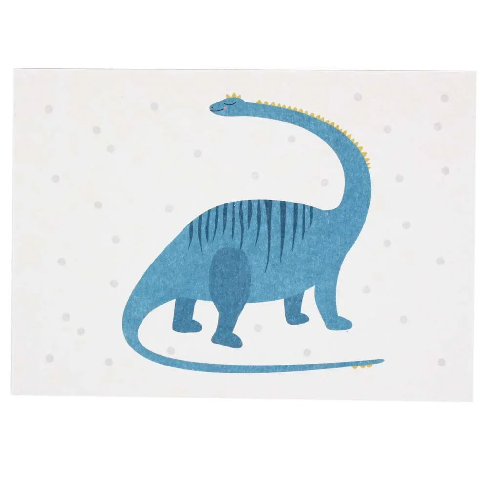 "Ava & Yves Pocztówka Dino niebieski image"