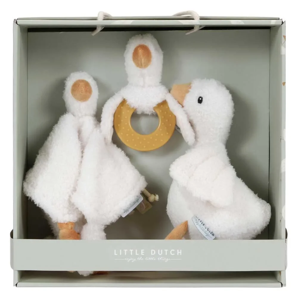 Little Dutch Geschenk-Set Little Goose mit Greifling und Beißring