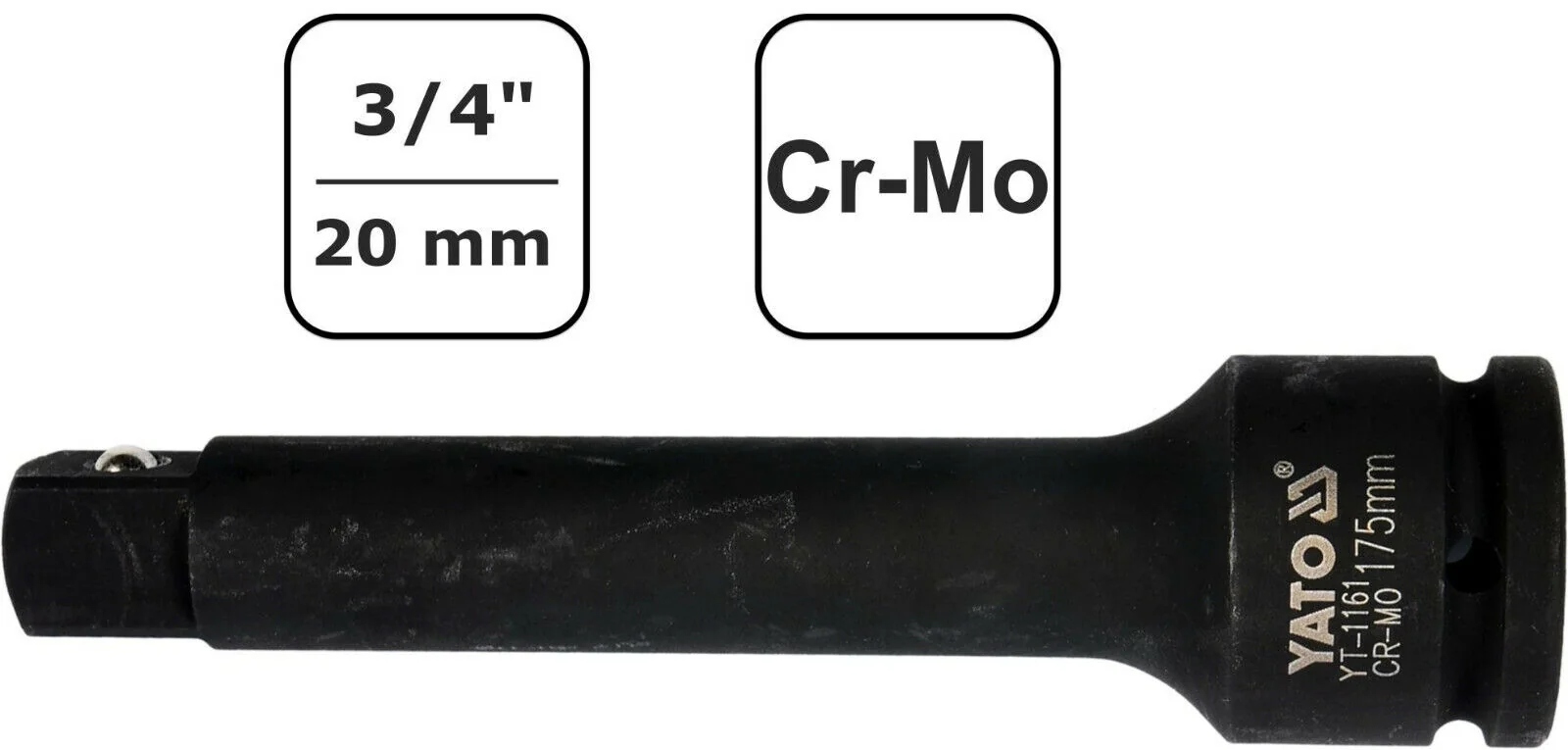 "Przedłużka udarowa 3/4 cala Cr-Mo 175mm do wkrętarki udarowej image"