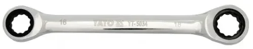 "Klucz oczkowy z grzechotką 21/22 mm - dwustronny klucz grzechotkowy image"