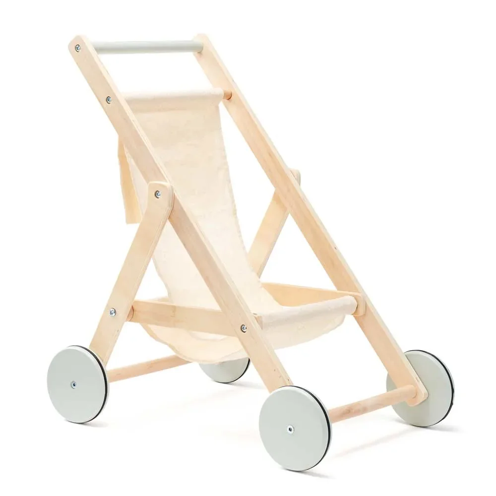 "Kids Concept lalki wózek drewniany natura image"