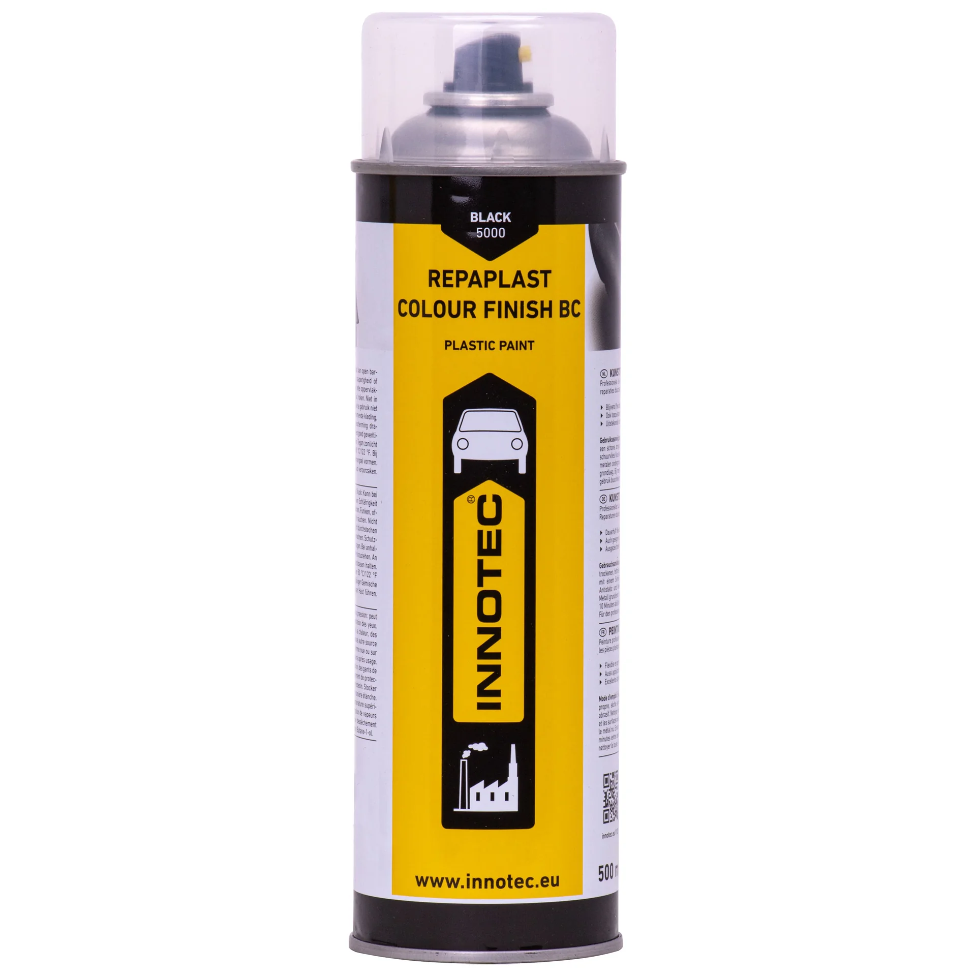 Czarny lakier do plastiku, farba do plastiku czarna, lakier do zderzaków, 500ml