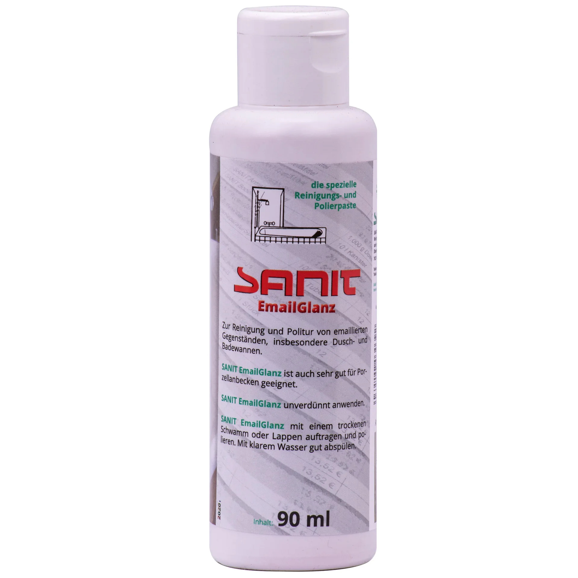 "Emalii do naprawy, farba do emalii, SANIT Email Glanz 90 ml, emalii naprawcza, lakier do emalii image"