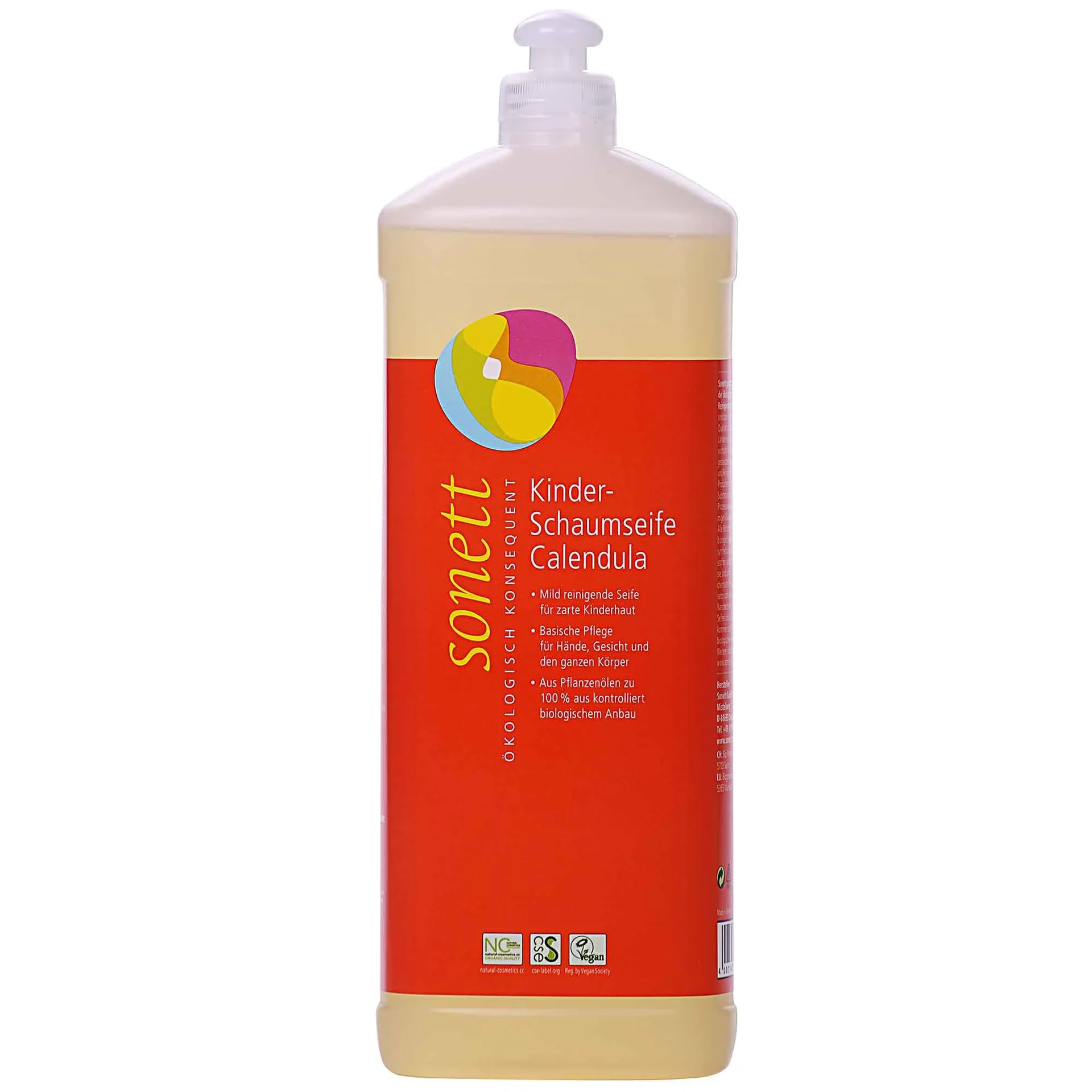 "Mydło w piance dla dzieci calendula 1 litr, mydło dla niemowląt, refill image"