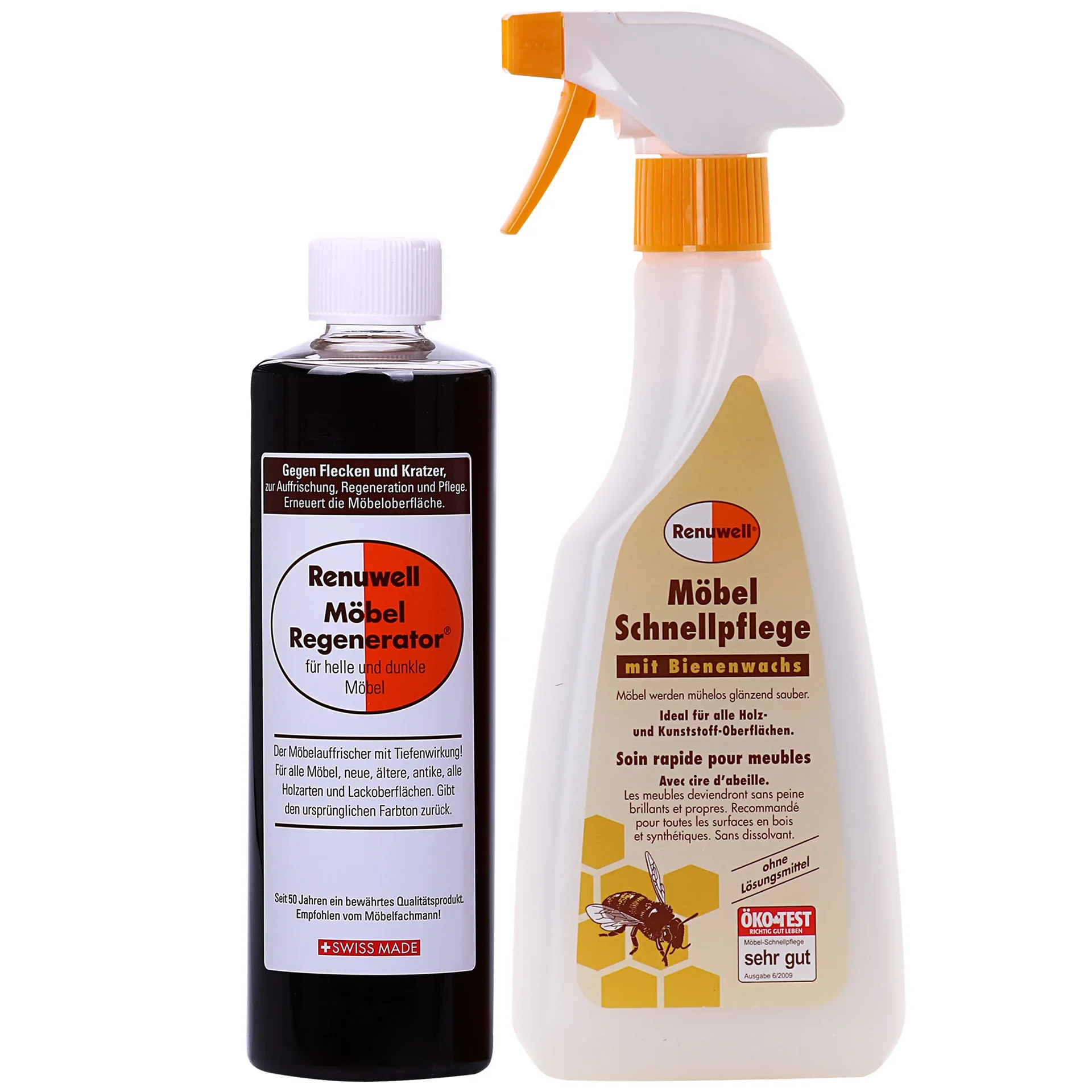 "Regenerator do mebli, odnawianie mebli, pielęgnacja mebli, 500 ml + Schnellpflege 500 ml image"
