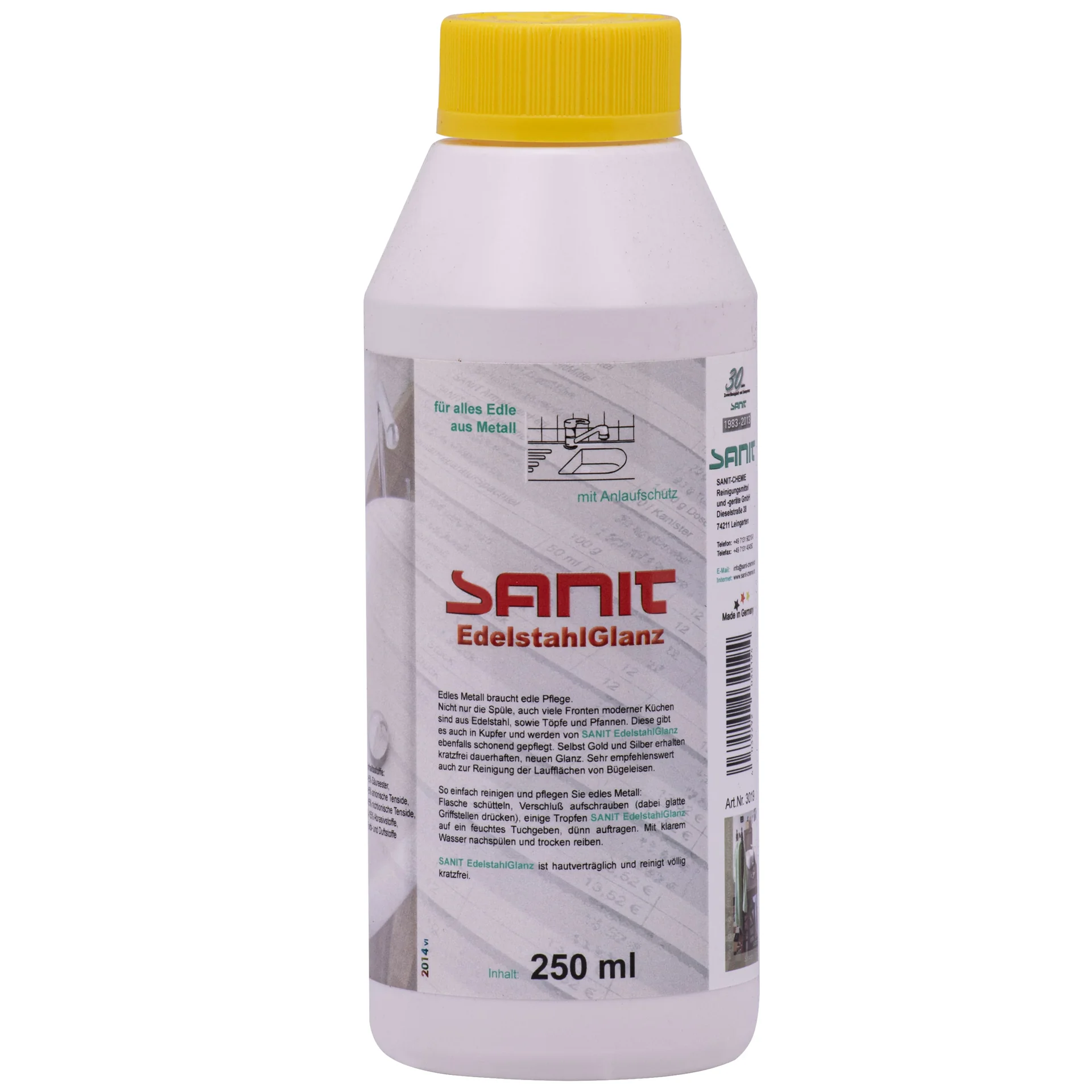 "Czyszczenie stali nierdzewnej, środek do czyszczenia, nabłyszczacz do stali, 250 ml image"