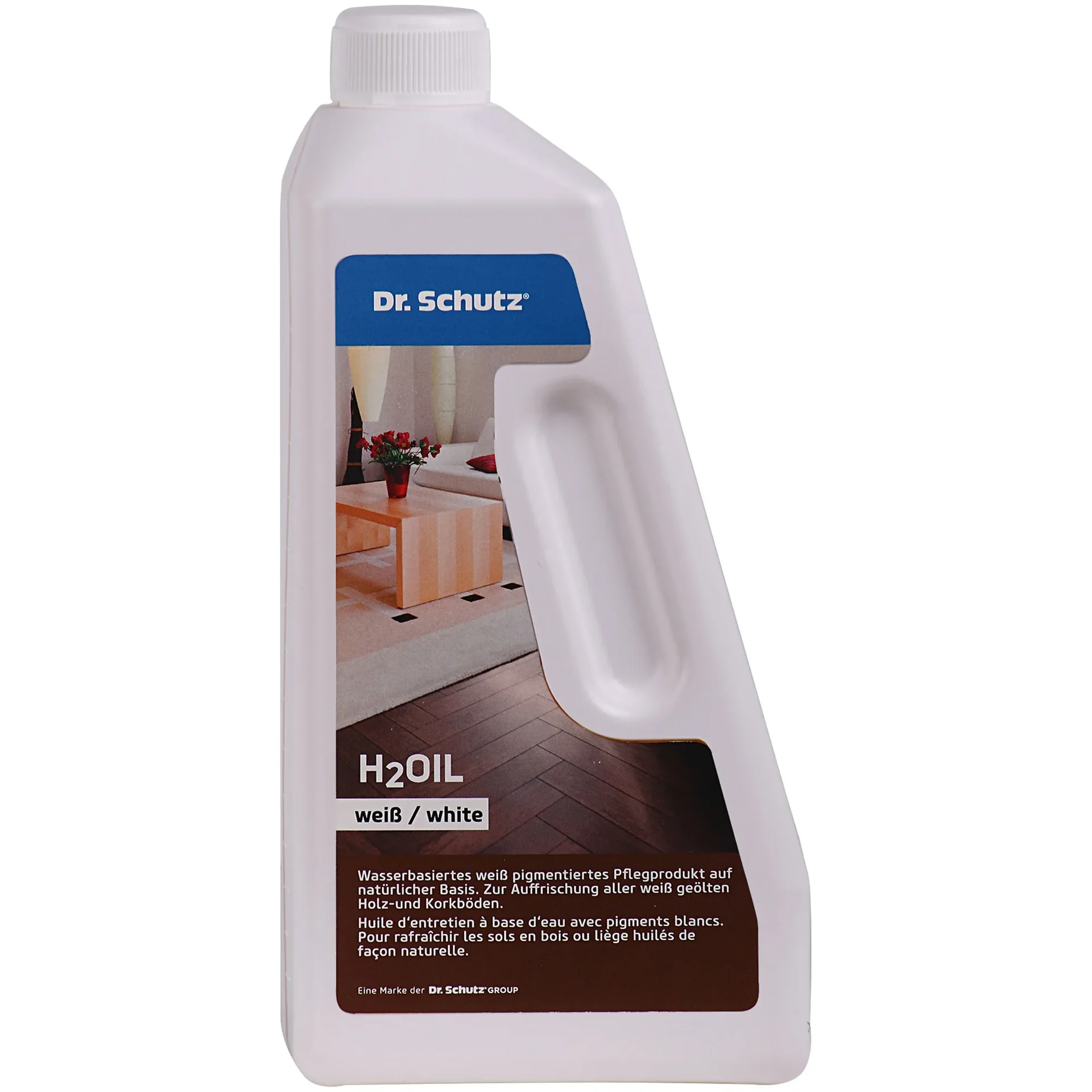 "Olej do podłóg drewnianych, olej pielęgnacyjny, biały, 750 ml image"