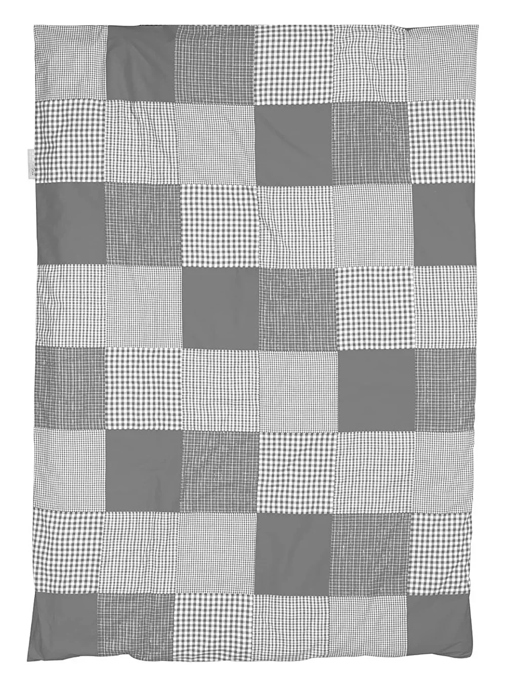 "Taftan pościel patchwork 170 x 230 szary image"