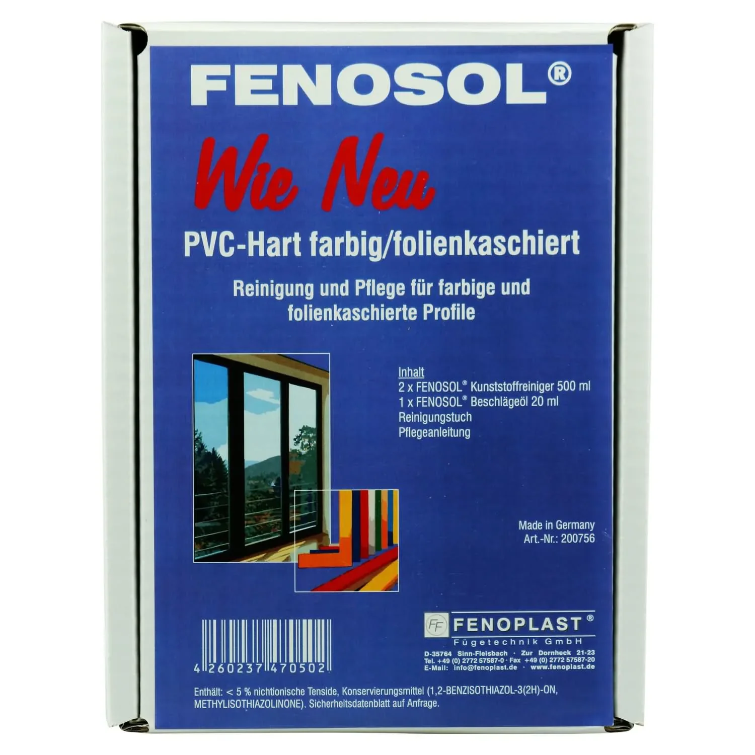 "Zestaw do pielęgnacji okien PCV, pielęgnacja okien PCV, czyszczenie okien PCV, PVC-Hart farbig/folienkaschiert image"