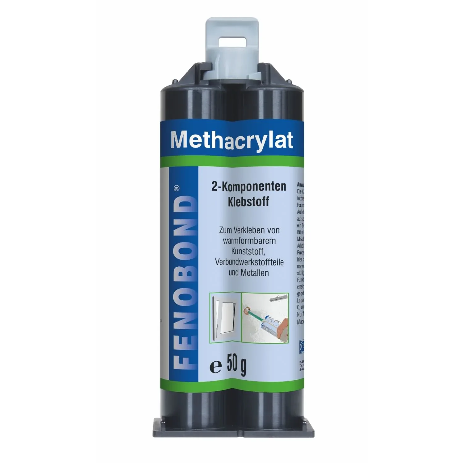 "Klej metakrylowy, klej dwuskładnikowy, klej 2K, 50 ml z mieszalnikiem image"