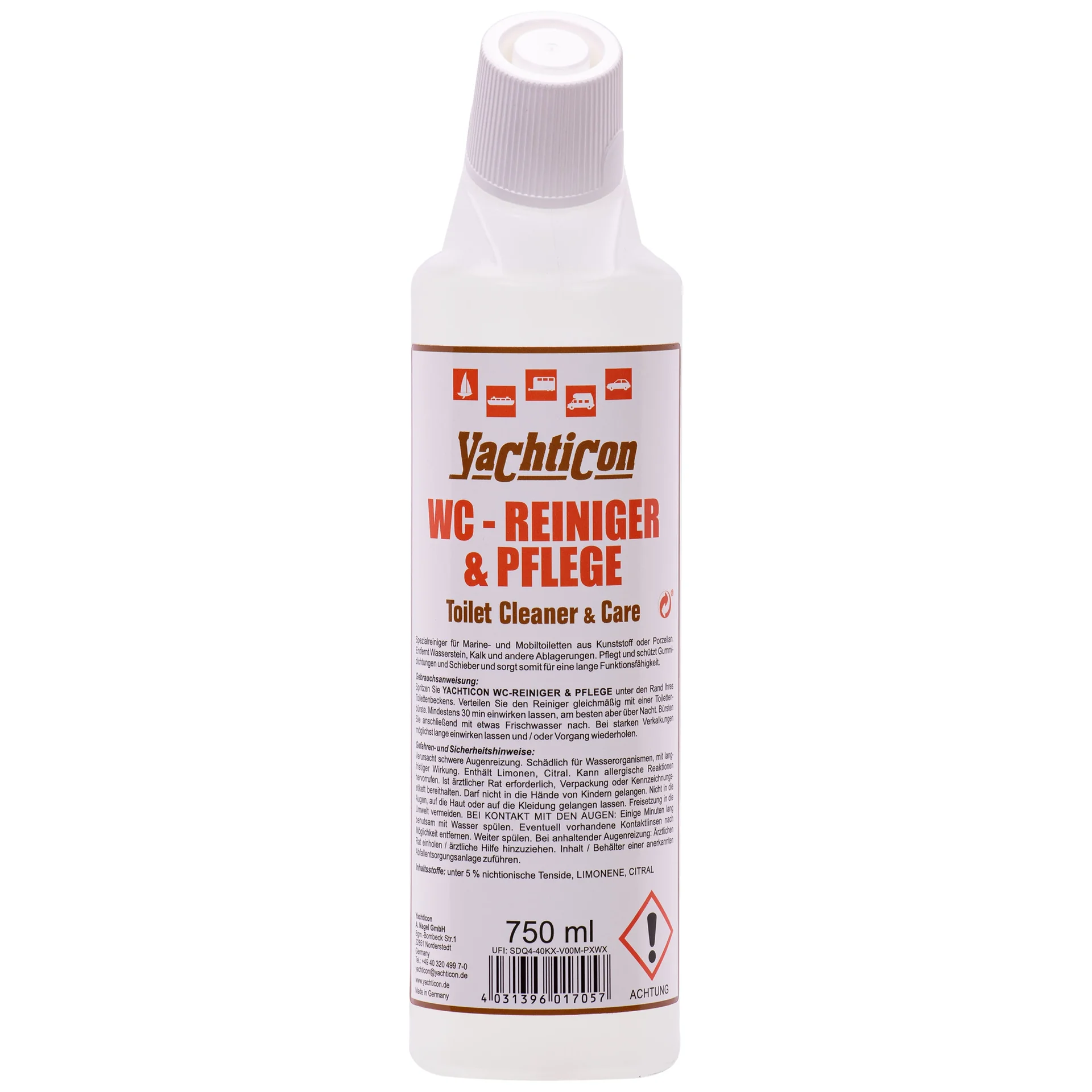 Środek do czyszczenia toalet, płyn do WC, czyszczenie toalety, 750 ml