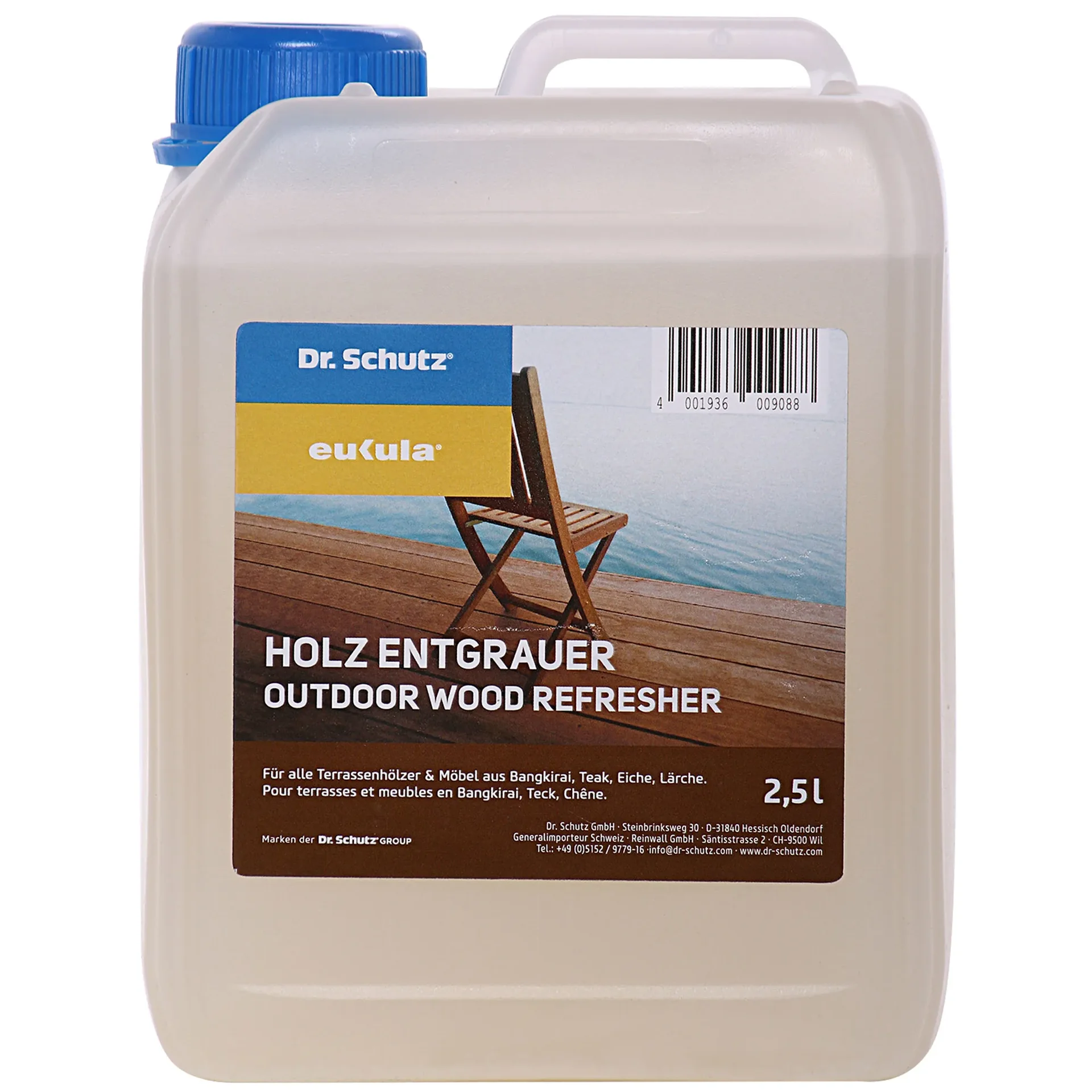 Odszarzacz do drewna, środek do czyszczenia drewna zewnętrznego 2.5L, preparat do renowacji drewna