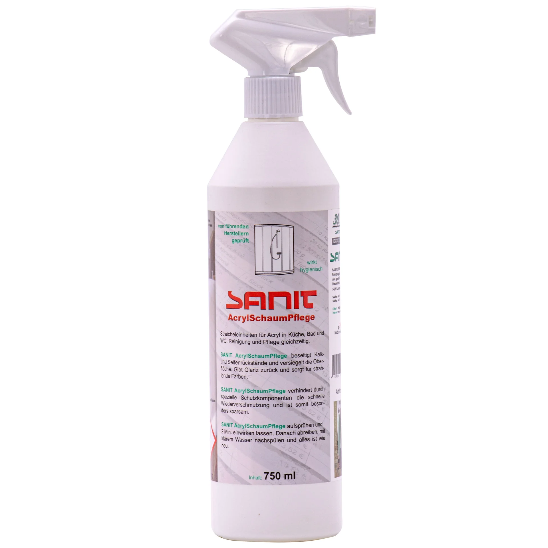 "Pianka do akrylu, Środek do czyszczenia akrylu, Pielęgnacja akrylu, 750 ml image"