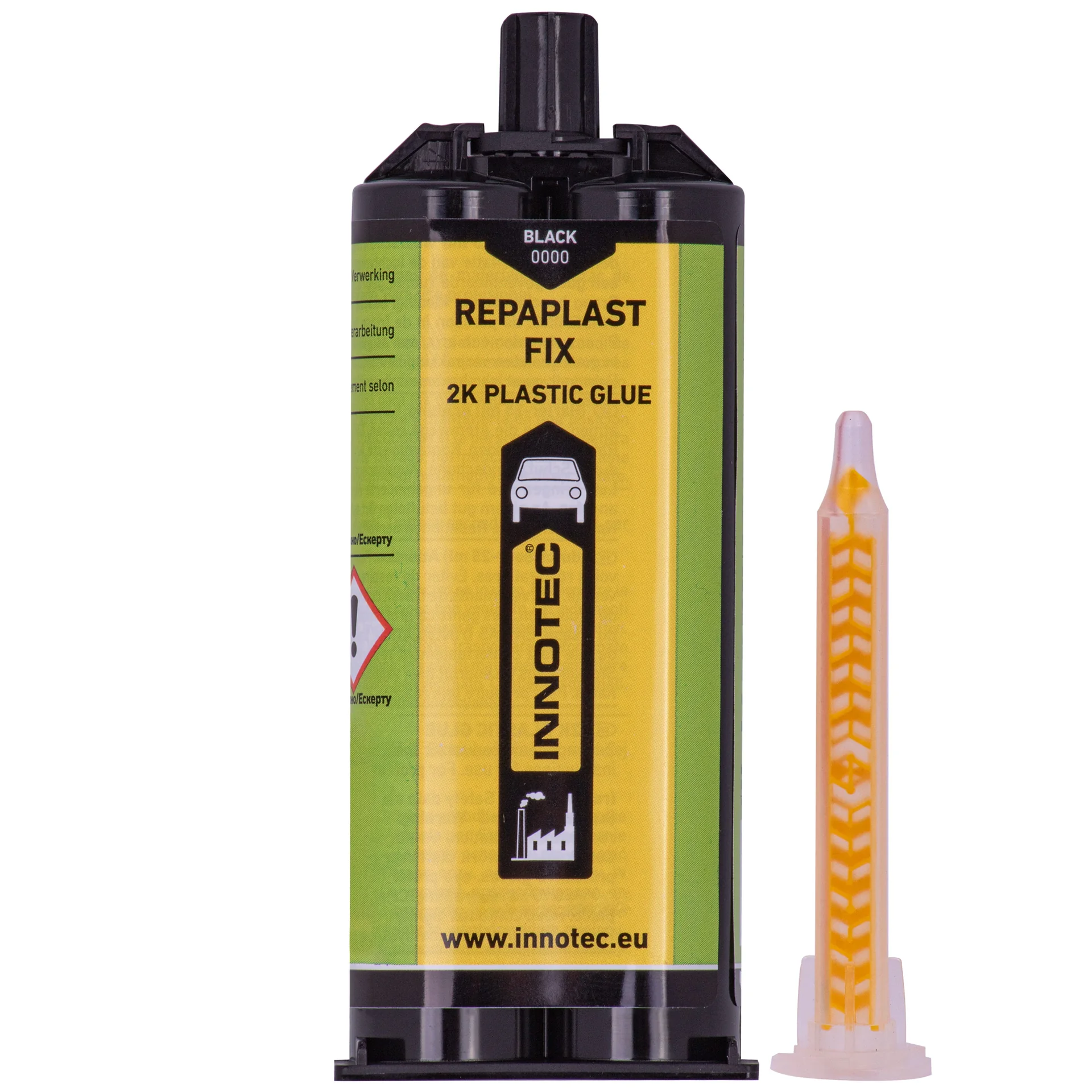 "Klej do plastiku, czarny klej epoksydowy, Repaplast Fix 50 ml, dwuskładnikowy klej image"
